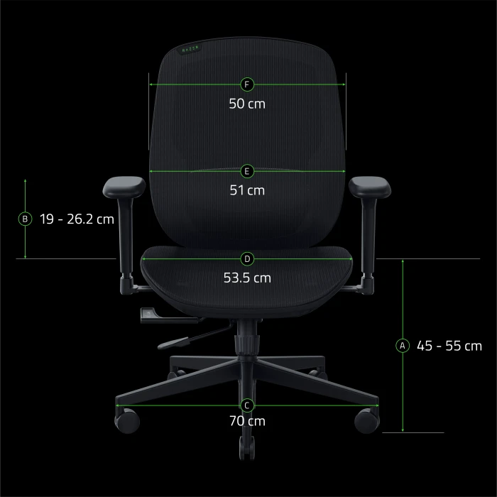 Razer Fujin Gamingstuhl, schwarz