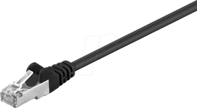 goobay Patchkabel, Cat5e, F/UTP, RJ-45/RJ-45, 25m, schwarz