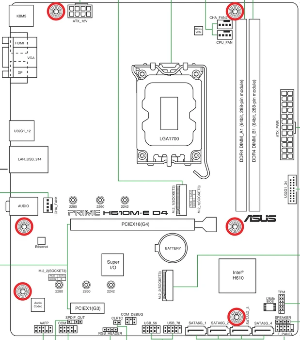 ASUS Prime H610M-E D4-CSM (Intel 1700)