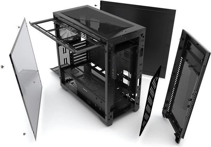 Phanteks Enthoo Pro M Tempered Glass schwarz, Glasfenster