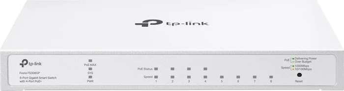TP-Link Festa FS300 Desktop Gigabit Smart Switch, 8x RJ-45, 62W PoE+