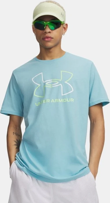 Under Armour Foundation Funktionsshirt kurzarm blue haze/lumos lime/white (Herren)