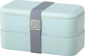 Xavax Lunchbox Stapelbox Aufbewahrungsbehälter pastellblau, 2-tlg.