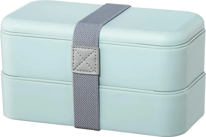 Xavax Lunchbox Stapelbox Aufbewahrungsbehälter pastellblau, 2-tlg.