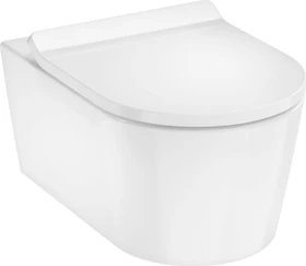 Hansgrohe EluPura S Wand-WC-Set 540 AquaHelix Flush, SmartClean mit WC-Sitz mit SoftClose und QuickRelease, weiß