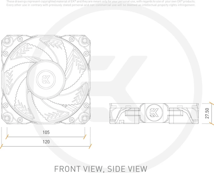 EK Water Blocks EK-Vardar X3M 120ER D-RGB schwarz, 500-2200rpm, 120mm