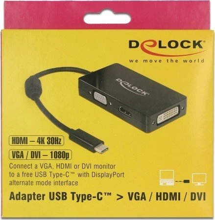 DeLOCK USB-C VGA-HDMI-DVI-Multiport-Adapter