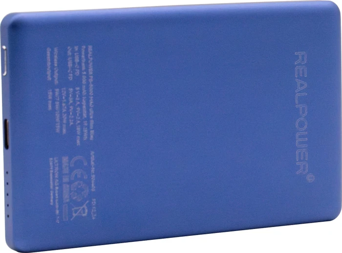 Ultron Powerbank RealPower PB-5000 MAG Ultra Slim blau/schwarz