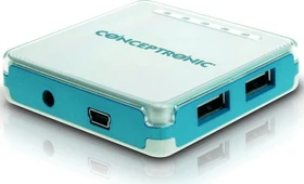 Conceptronic USB-Hub, 4x USB-A 2.0, USB 2.0 Mini-B [Buchse] (C4USB2BL)