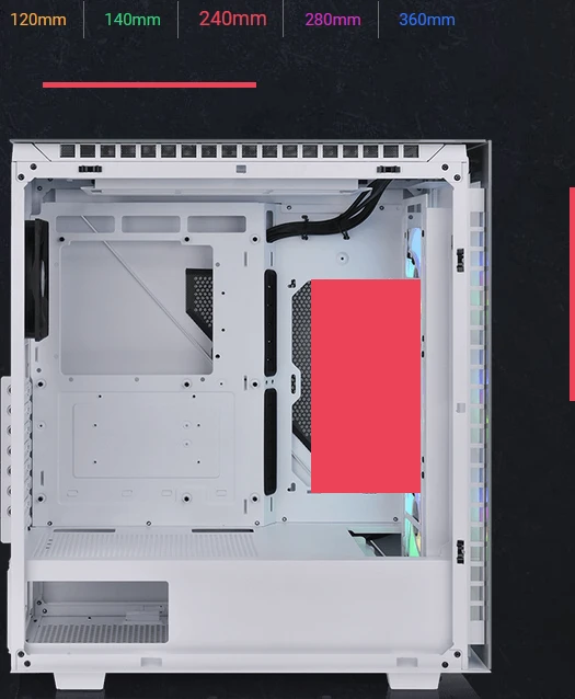 Thermaltake Divider 500 TG ARGB Snow Edition, weiß, Glasfenster