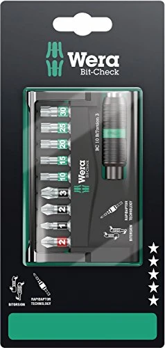 Wera Bit-Check 10 BiTorsion 3 SB Bitset inkl. Werkzeugbox, 10-tlg.