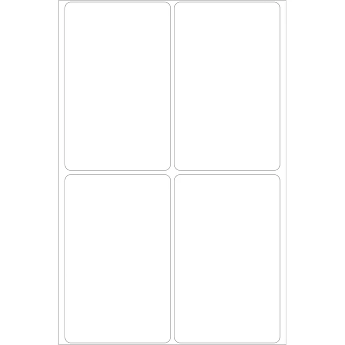 Herma Vielzwecketiketten, 52x82mm, weiß, 32 Blatt (128 Etiketten)