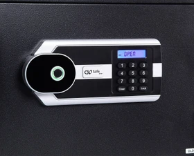 Olympia GOsafe 5300FP Tresor, schwarz, Schlüsselschloss/elektronisches Zahlenschloss/Fingerprintreader