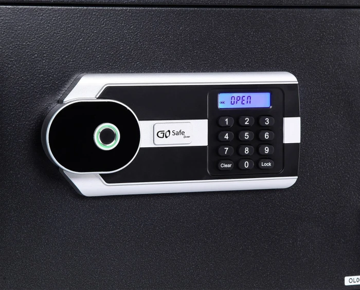 Olympia GOsafe 5300FP Tresor, schwarz, Schlüsselschloss/elektronisches Zahlenschloss/Fingerprintreader