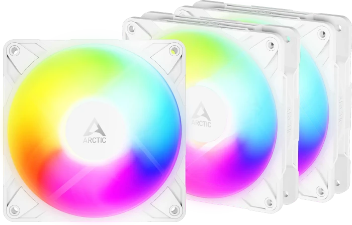 ARCTIC P12 Pro Reverse A-RGB, weiß, 120mm, 3er-Pack