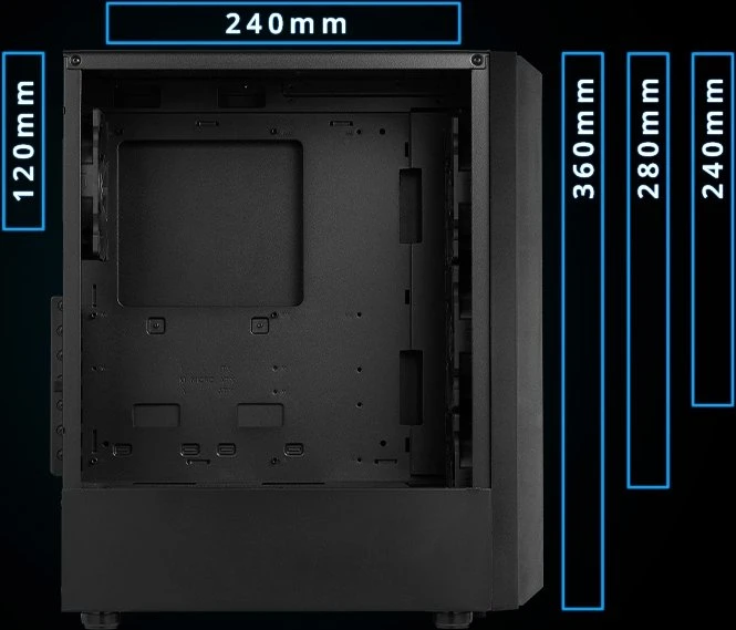 ADATA XPG Valor Storm, schwarz, Glasfenster