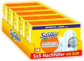 Swiffer Staubmagnet Tücher mit Duft Nachfüllpack, 25 Stück (5x 5 Stück)