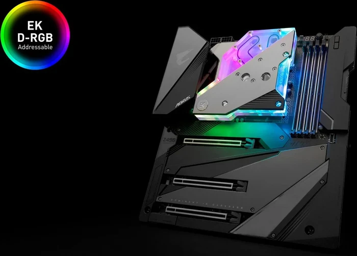 EK Water Blocks Quantum Line EK-Quantum Momentum Aorus Z490 Xtreme D-RGB Monoblock, Nickel, Acryl