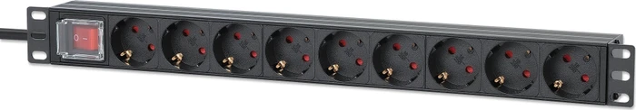 Intellinet 19" Steckdosenleiste, 1HE, 9-fach, 230V, 2m