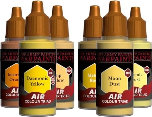 Army Painter Warpaints Air Triad Yellow Farbset, 6-tlg.