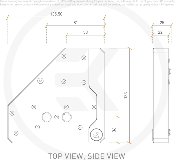 EK Water Blocks Quantum Line EK-Quantum Momentum ASUS ROG Crosshair VIII Formula D-RGB VRM Bridge, Nickel, Acryl