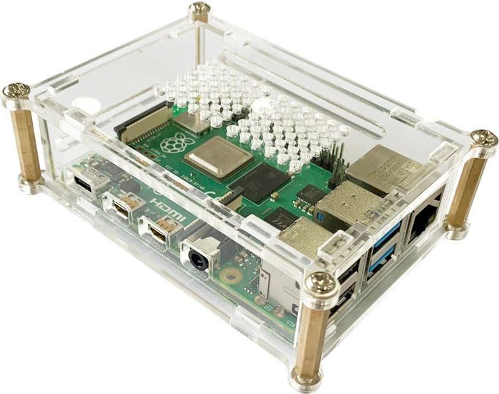 Joy-iT Acrylgehäuse für Raspberry Pi 4, transparent