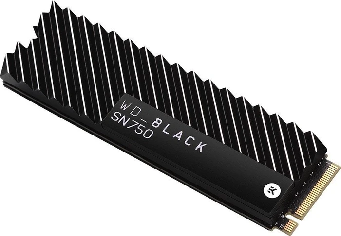 Western Digital WD_BLACK SN750 NVMe SSD 1TB, M.2 2280 / M-Key / PCIe 3.0 x4, Kühlkörper