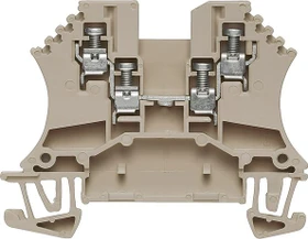 Weidmüller WDU 1.5/ZZ Durchgangs-Reihenklemme, Schraubanschluss, dunkelbeige, 1.5 mm², 17.5 A, 800 V, Anzahl Anschlüsse: 4