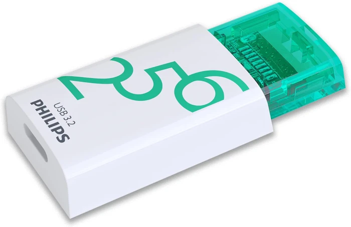 Philips Flash Drive Click Edition 256GB weiß/grün, USB-C, USB 3.2 Gen 1×1