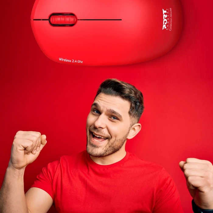 Port Designs Wireless Mouse Collection rot, USB