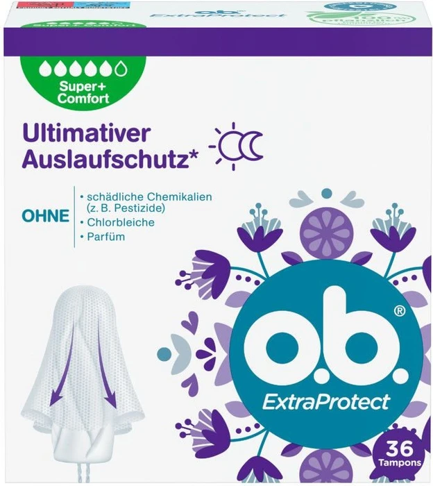 o.b. Flexia Tag+Nacht Super+ Comfort Tampons, 36 Stück