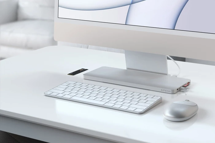 Satechi Slim Dock für 24" iMac 2021, Silver, USB-C 3.1 [Stecker]