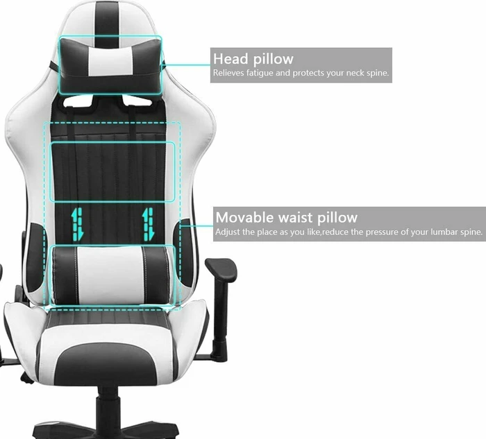 IntimaTe WM Heart Racersedia 3 Gamingstuhl, schwarz/weiß