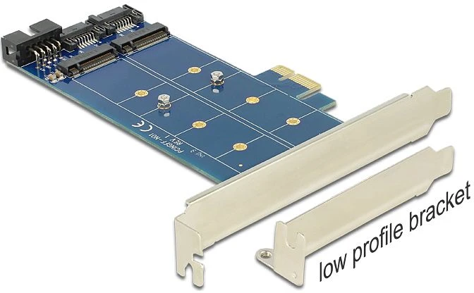 DeLOCK 2x SATA, 1x USB, PCIe x1