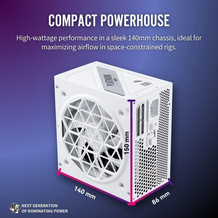 1st Player NGDP Platinum weiß 1000W, ATX 3.1