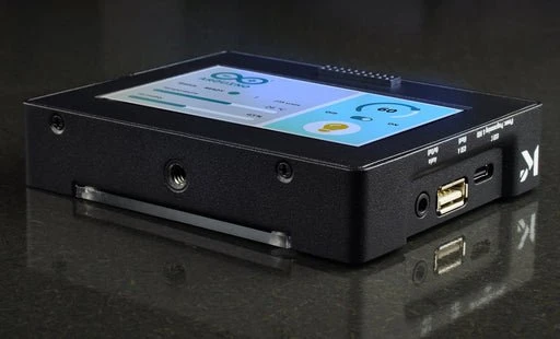 KKSB Aluminiumgehäuse für Arduino GIGA Display Shield/GIGA R1 WiFi, inkl. Display Stand, schwarz