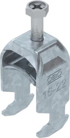 OBO Bettermann Bügelschelle 2056 H-Fuß, 1-fach, Metalldruckwanne, FT