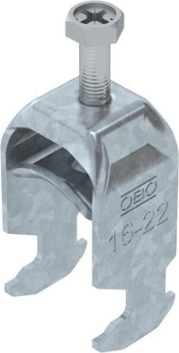 OBO Bettermann Bügelschelle 2056 H-Fuß, 1-fach, Metalldruckwanne, FT