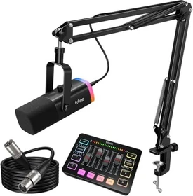 Fifine AmpliGame AM8T schwarz inkl. Mikrofonarm schwarz