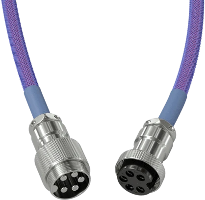 Glorious Coiled Cable USB-C auf USB-A, Tastaturkabel (Spiral-Textilkabel), 1.37m, Nebula