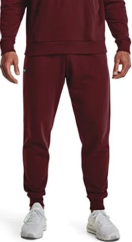 Under Armour Rival Fleece Trainingshose lang chestnut red/onyx white (Herren)