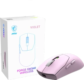 MSI Forge GM340 Wireless Gaming Mouse Violet, USB/Bluetooth