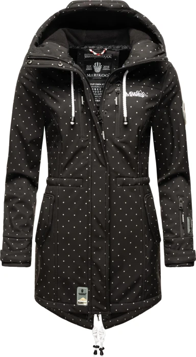 Marikoo Zimtzicke Mantel schwarz dots (Damen)