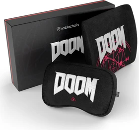 noblechairs Kissen-Set Doom Edition Lendenkissen, schwarz