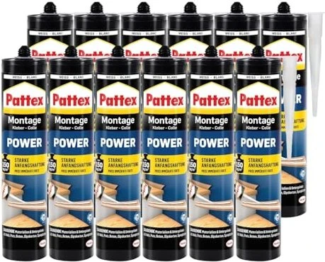 Pattex PXP37 Montagekleber Power weiß, 370g