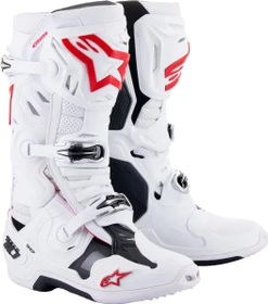 Alpinestars Tech 10 Supervented Motorradstiefel weiß/rot/schwarz