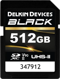 Delkin Black R300/W250 512GB, UHS-II U3, Class 10