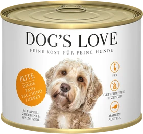 PetCo Dog's Love Classic Pute mit Apfel, Zucchini und Walnussöl, 200g