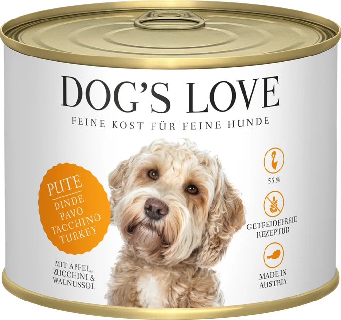 PetCo Dog's Love Classic Pute mit Apfel, Zucchini und Walnussöl, 200g