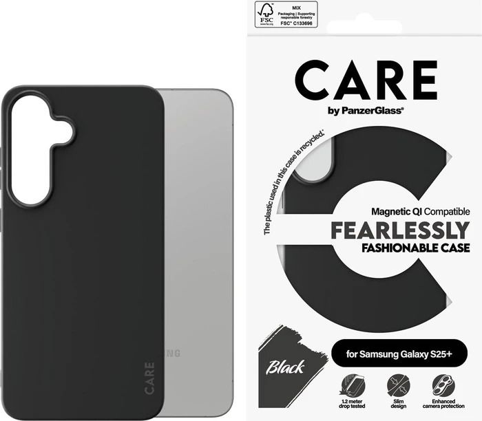 PanzerGlass Care Fashionable Case Magnetic Qi für Samsung Galaxy S25+ schwarz